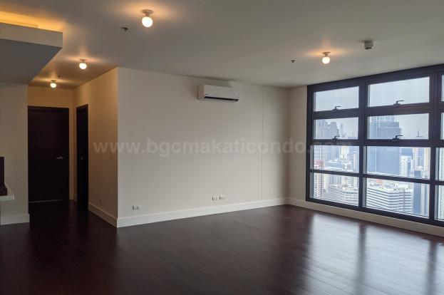 Living area of 2-bedroom condo unit at Garden Towers