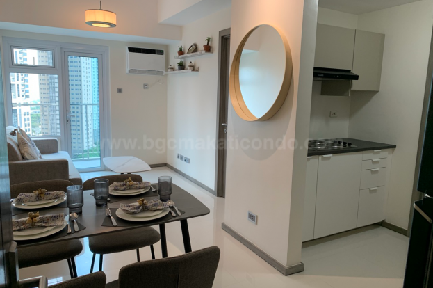 Dining area of 2-bedroom condo unit at The Trion Towers tower 3
